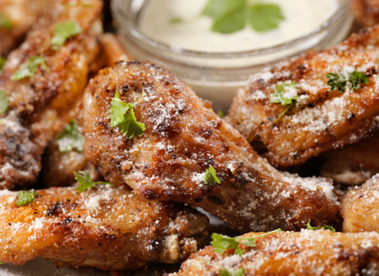garlic parmesan-crusted chicken wings